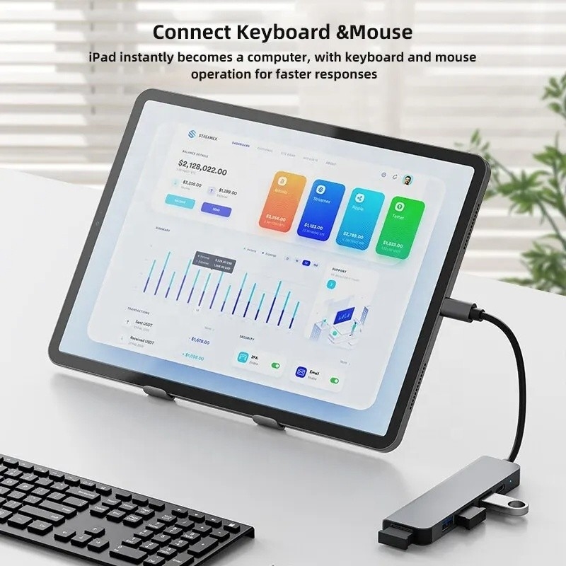 Hub d'adaptateur USB C de type C 9 en 1 avec charge PD de 100 W et sortie USB3.0 3*USB2.0