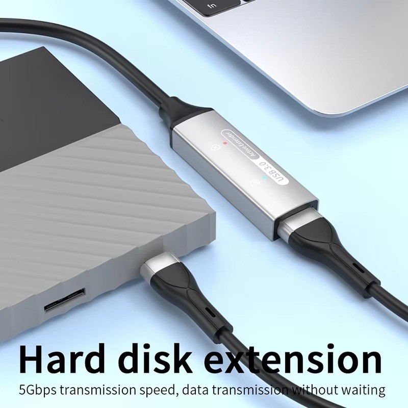 USB 3.0 Hub Extension Type A Cable de données de type mâle à femelle avec alimentation USB C Hub Extra Long