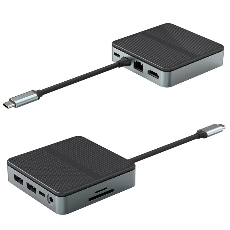 Transfert de données rapide 9 en 1 Port USB 3.0 Hub type C Port à adaptateur HDMI