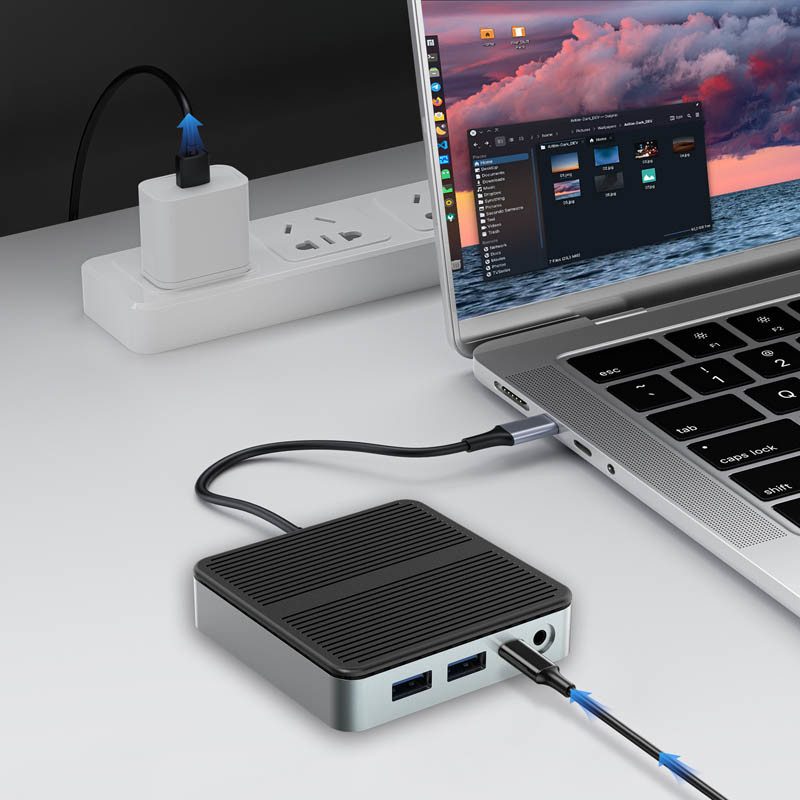 Transfert de données rapide 9 en 1 Port USB 3.0 Hub type C Port à adaptateur HDMI