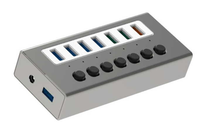 Interface de type C 4 en 1 4 ports Hub Type-C OTG vers USB 3.0 2.0 Adapteur alliage d'aluminium