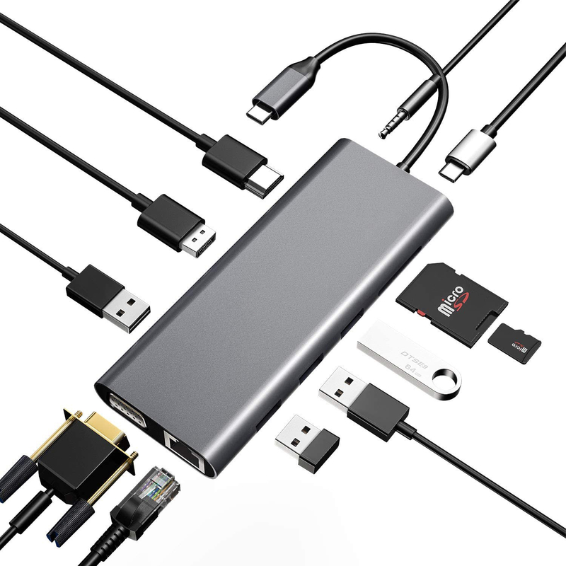 Longueur personnalisée Grise USB-C à HDMI 2.1 Adaptateur 8K 60Hz pour la vitesse USB Type C 3.1 Portables