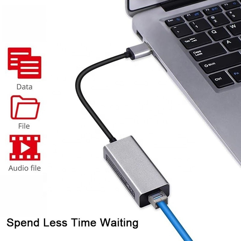 2500 Mbps Super Vitesse 2.5G Adaptateur de carte réseau USB 3.0 avec 2.5G Gigabit Ethernet