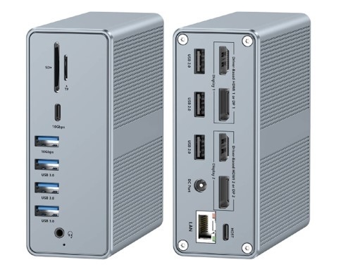 Livraison d'énergie jusqu'à 120 W de station d'accueil USB-C Hub avec lecteur de carte microSD3.0 avec performance