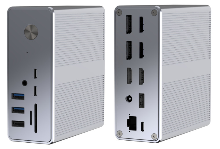 Livraison d'énergie jusqu'à 120 W de station d'accueil USB-C Hub avec lecteur de carte microSD3.0 avec performance