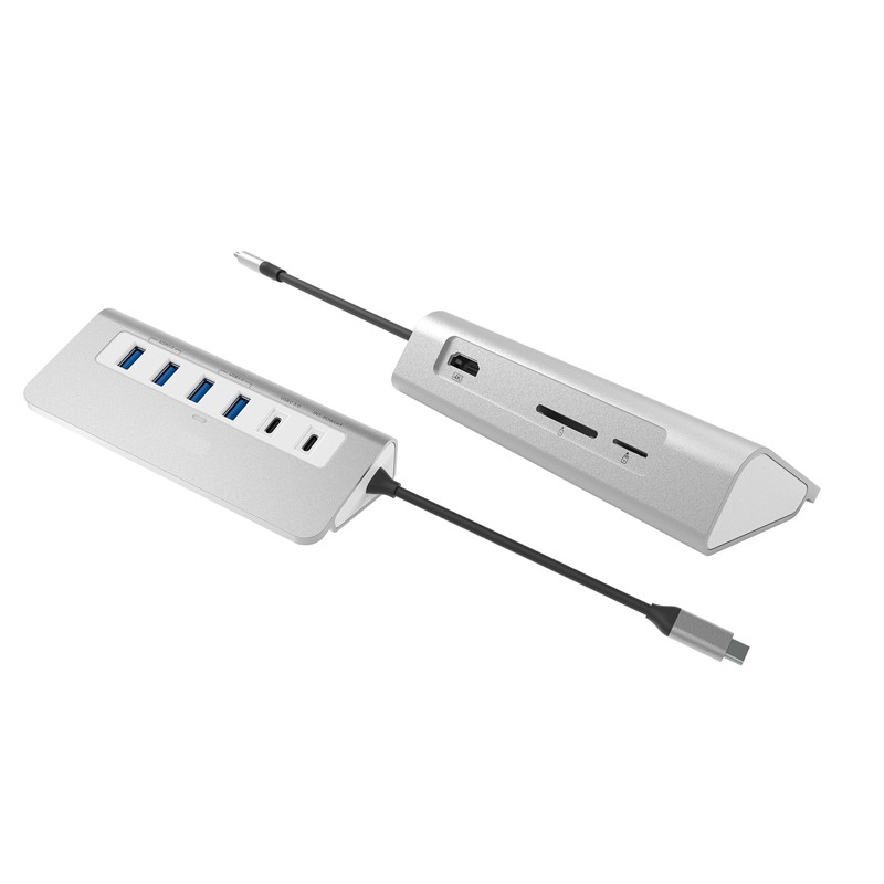 Station d'accueil portable 9 en 1 pour ordinateur portable avec lecteur de carte SD HDMI 4K
