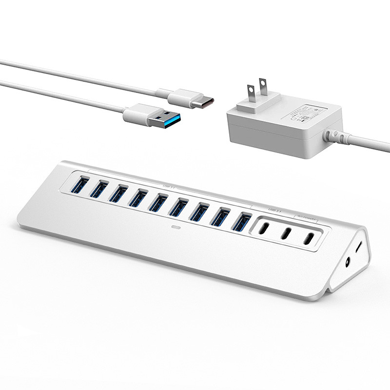 Interface de type C 4 en 1 4 ports Hub Type-C OTG vers USB 3.0 2.0 Adapteur alliage d'aluminium