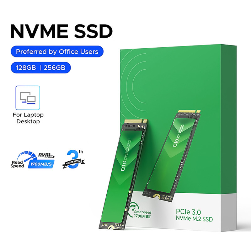 Interface PCIe 3.0 haute vitesse SSD M.2 avec une capacité de 128 Go et un contrôleur SATA de 6 Go/s
