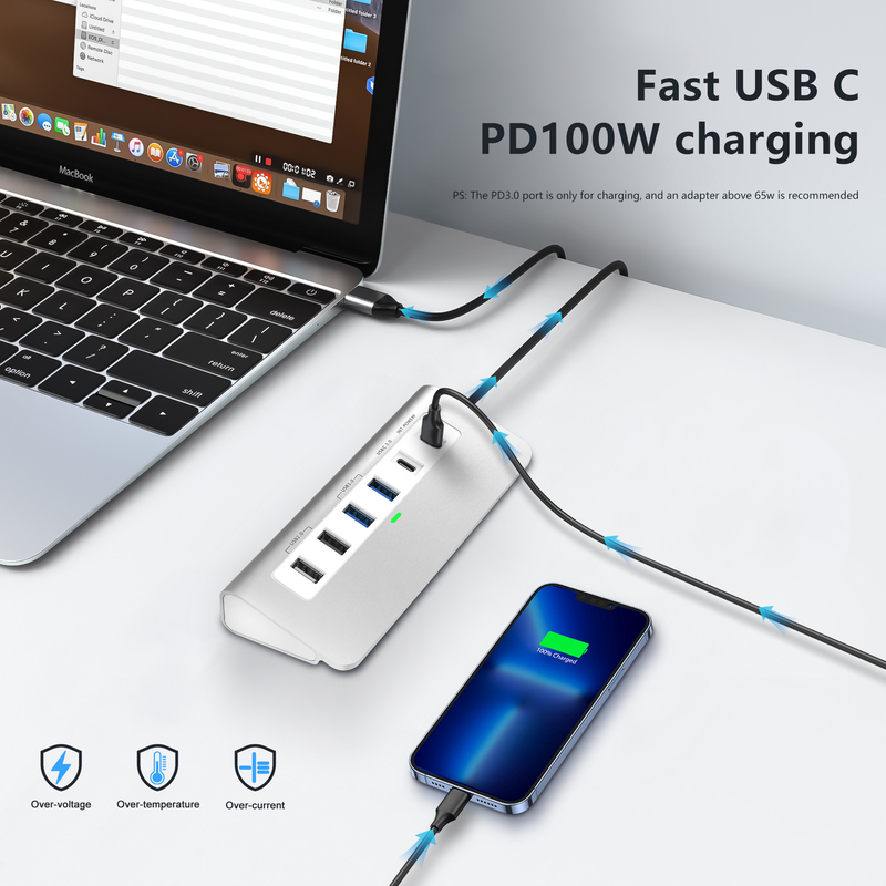 Caractéristiques supplémentaires Station d'amarrage USB-C 9 en 1 avec manuel d'utilisation et conception compacte inclus