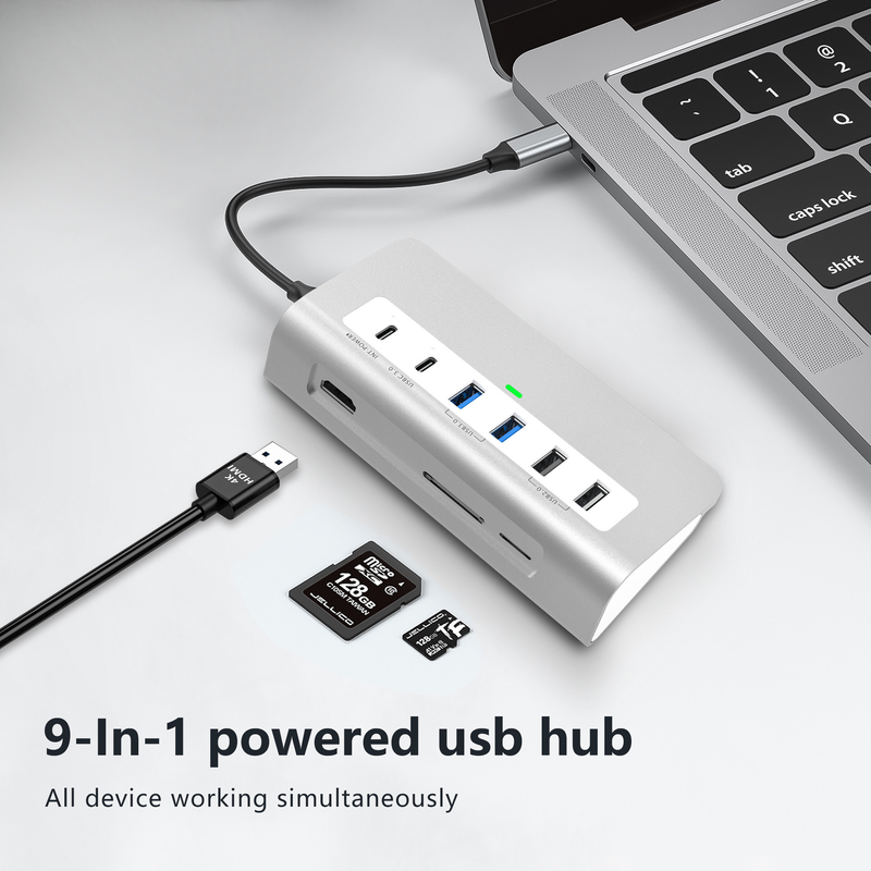 Caractéristiques supplémentaires Station d'amarrage USB-C 9 en 1 avec manuel d'utilisation et conception compacte inclus