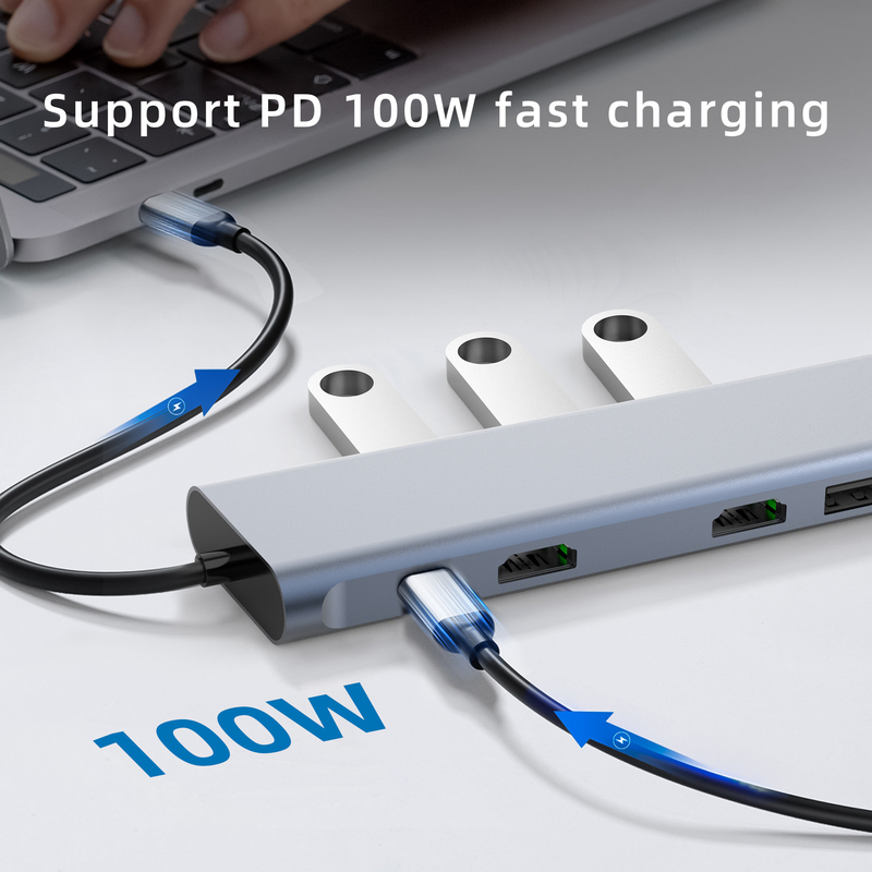 Adaptateur USB de type C avec ports USB 3.0 et RU6A-H2