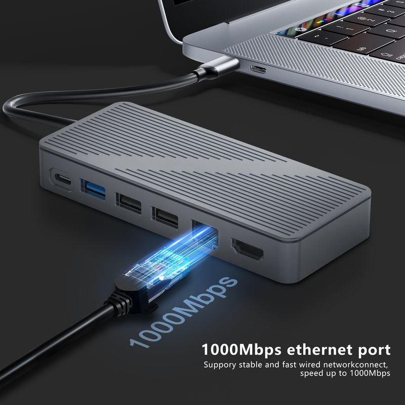 Station d'accueil USB-C USB 3.0 Ethernet 1G HDMI 4K pour appareils USB C Compatibilité
