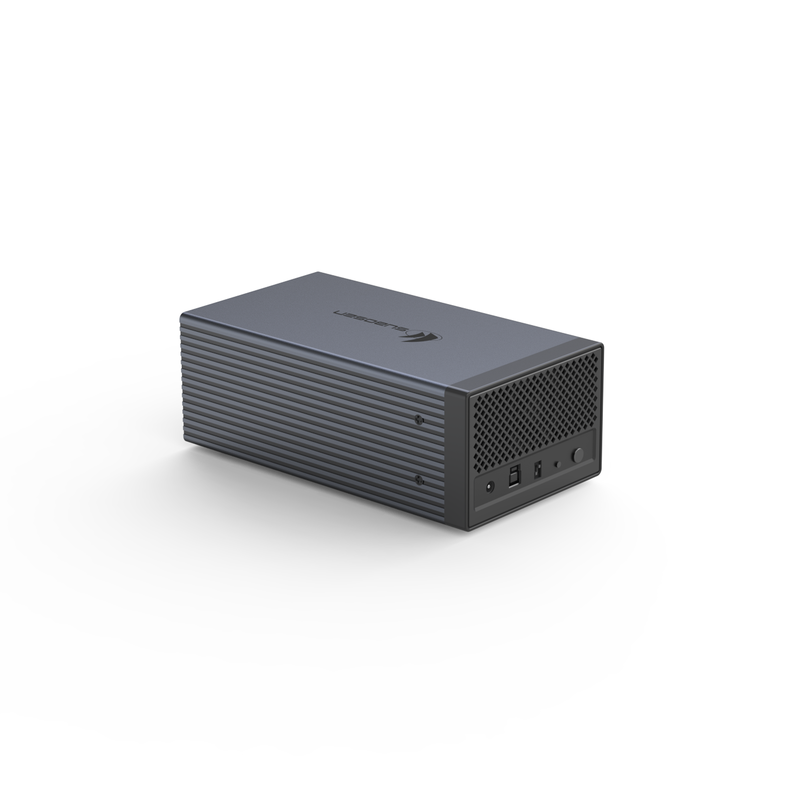 Emballage de disque dur RAID en alliage d'aluminium de qualité aéronautique avec RAID 6 modes matériels et double réseau de stockage DAS de type C de 10 Gbps