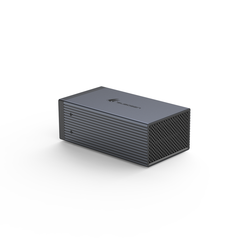 Emballage de disque dur RAID en alliage d'aluminium de qualité aéronautique avec RAID 6 modes matériels et double réseau de stockage DAS de type C de 10 Gbps