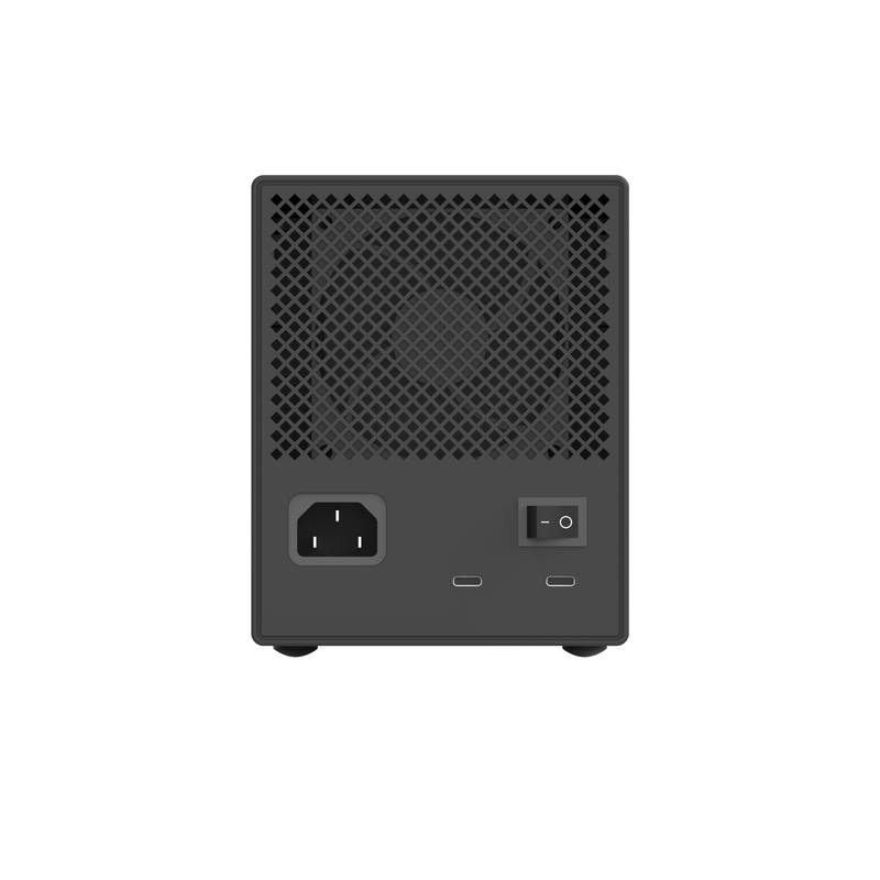 Emballage de disque dur RAID en alliage d'aluminium de qualité aéronautique avec RAID 6 modes matériels et double réseau de stockage DAS de type C de 10 Gbps
