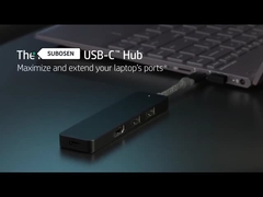 USB C 6 en 1 Adaptateur multiport pour HDMI Splitter USB-A 3.1 Port de données de type C 100W PD Lecteur de carte SD